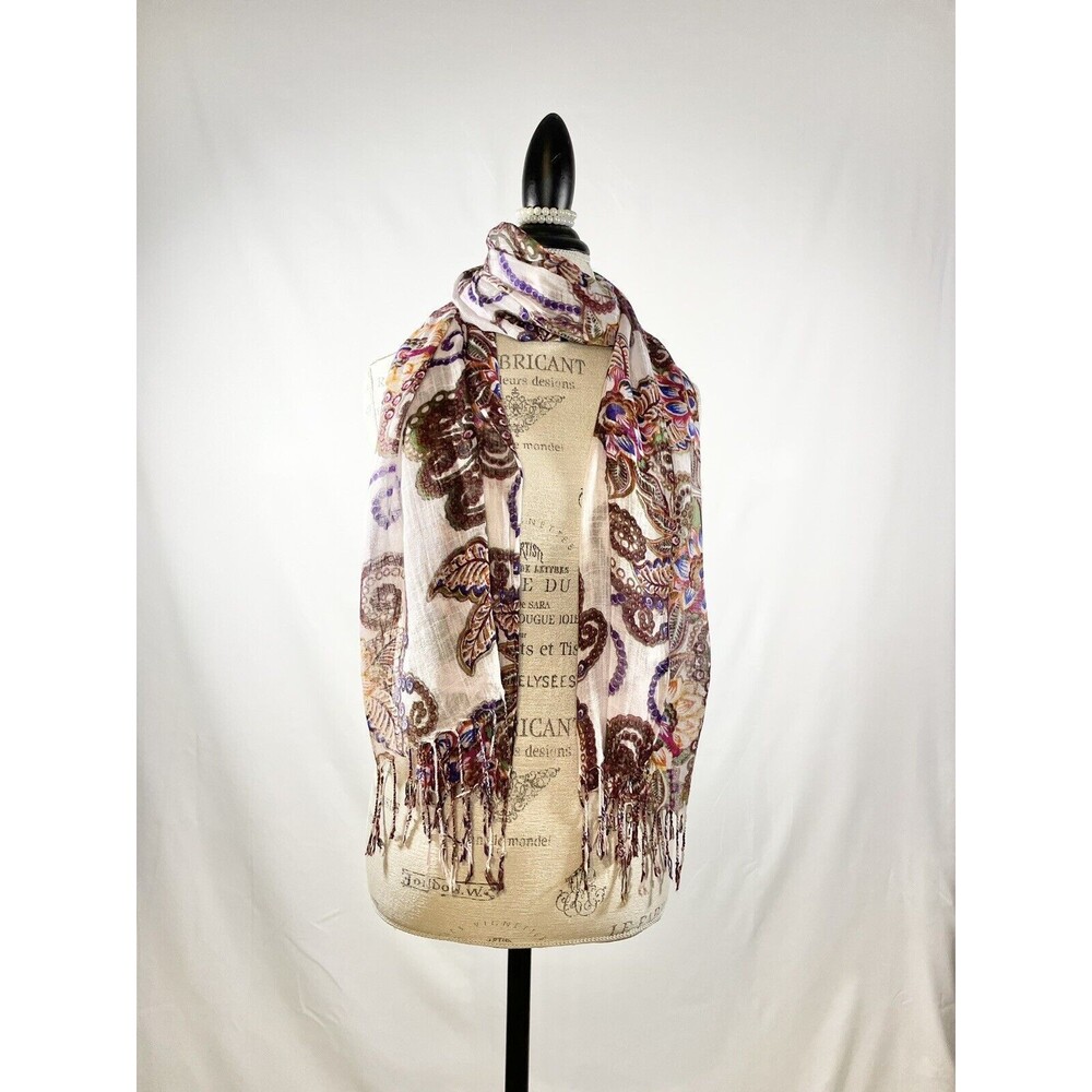 Sportsgirl Bohemian Floral Viscose Rectangle  Head Wrap Hair Cover Tichel Scarf